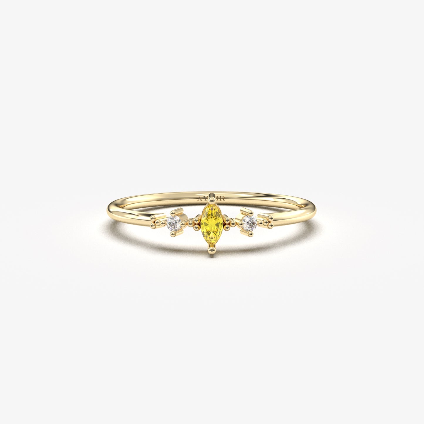 10K Gold Marquise Citrine Ring - 2S111CIT