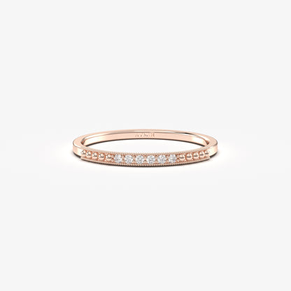 14K Gold Thin Wedding Ring - 2S118