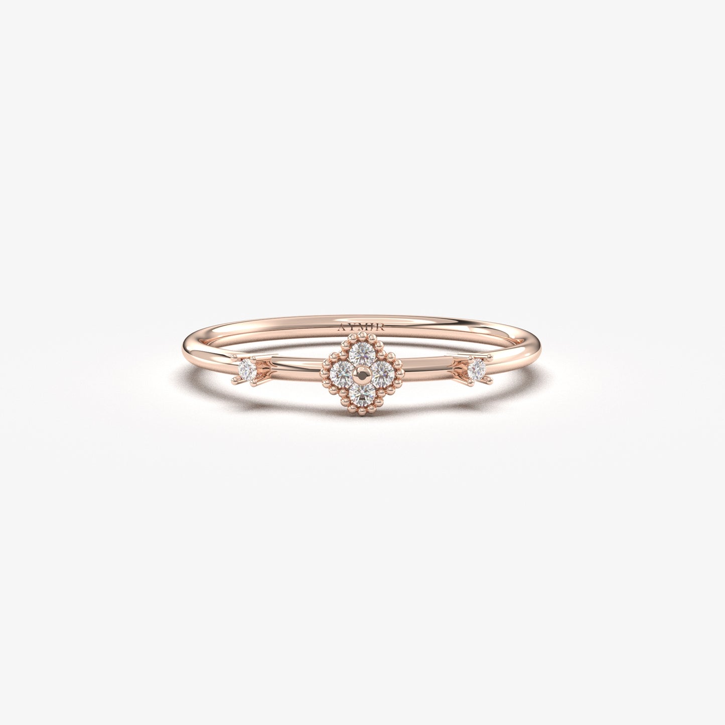 10K Gold Delicate Diamond Ring - 2S119
