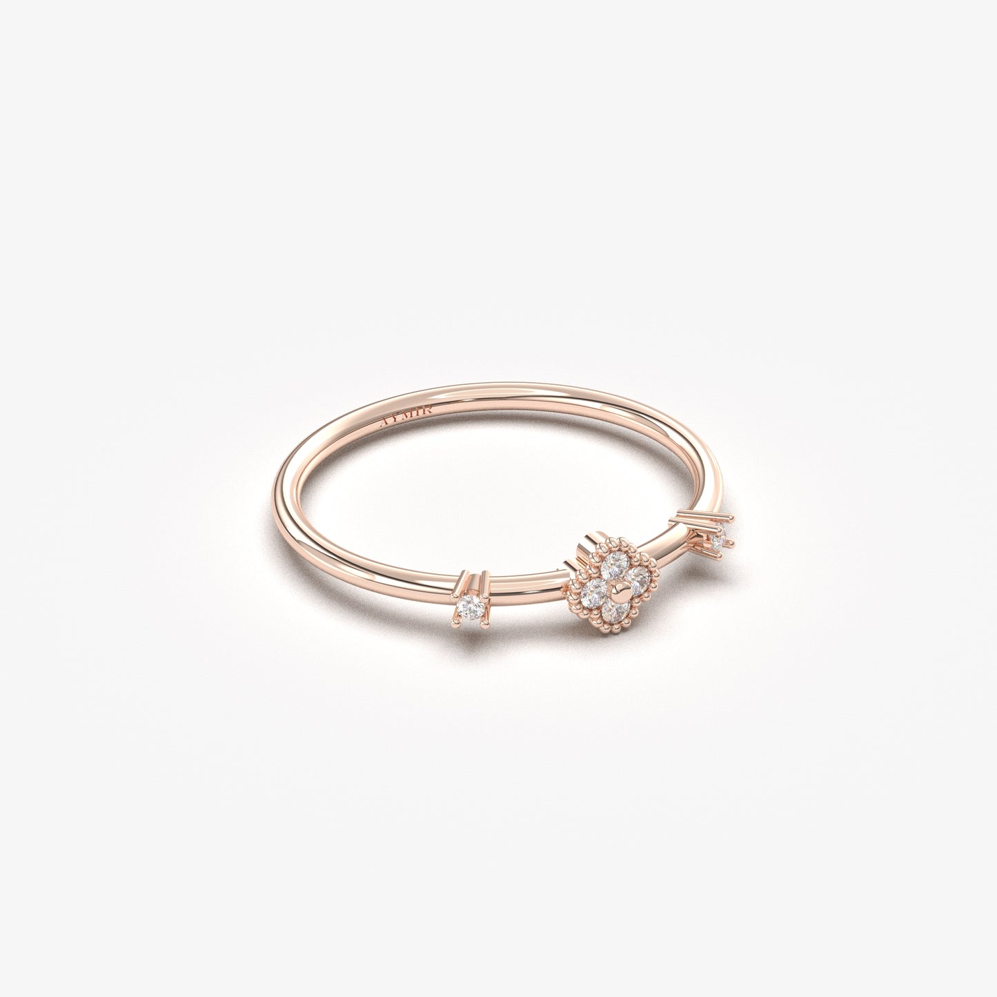 10K Gold Delicate Diamond Ring - 2S119