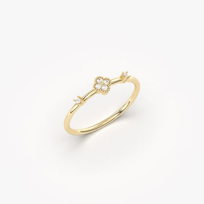 10K Gold Delicate Diamond Ring - 2S119