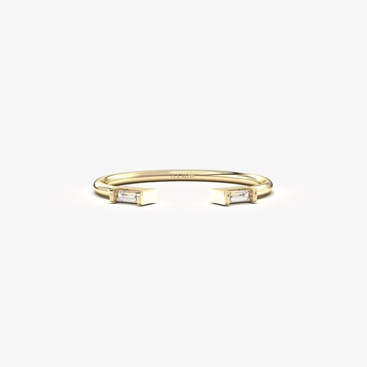 10K Gold Open Baguette Diamond Ring - 2S11DIA