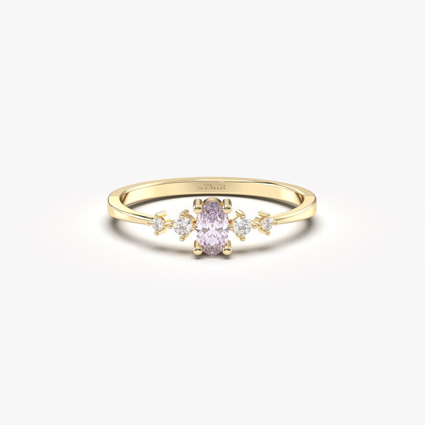 14K Gold Oval Lavender Ring - 2S121LAV
