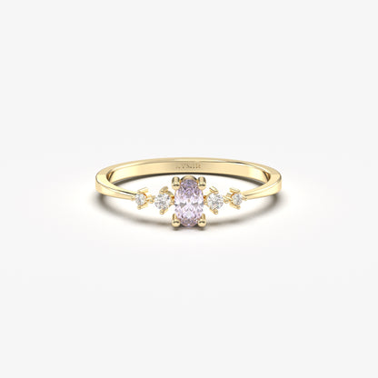 14K Gold Oval Lavender Ring - 2S121LAV