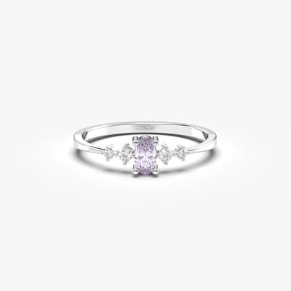 14K Gold Oval Lavender Ring - 2S121LAV