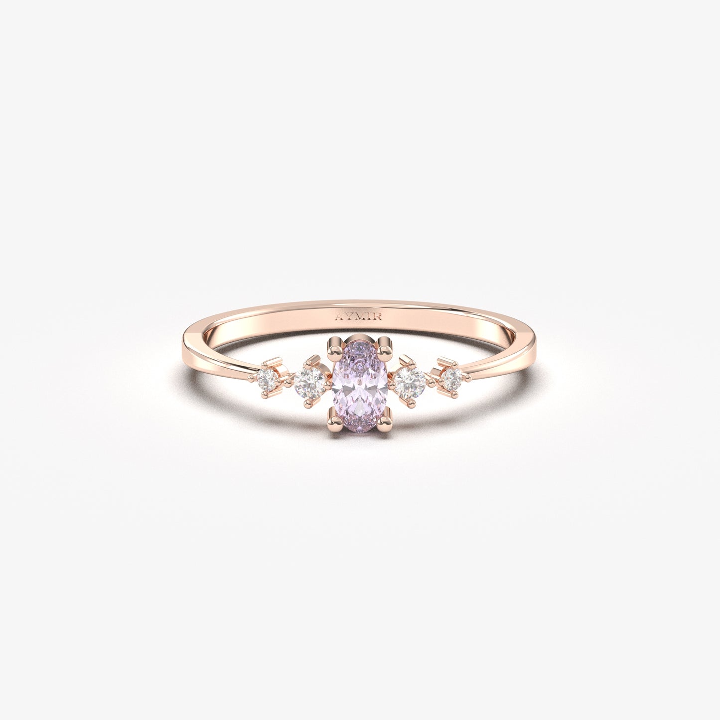 14K Gold Oval Lavender Ring - 2S121LAV