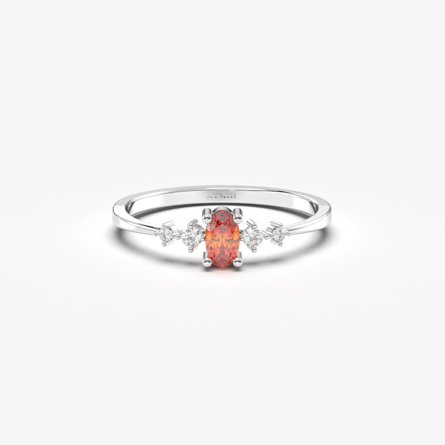 14K Gold Oval Orange Topaz Ring - 2S121ORNG