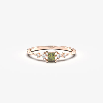 10K Gold Peridot and Diamond Ring - 2S122PER