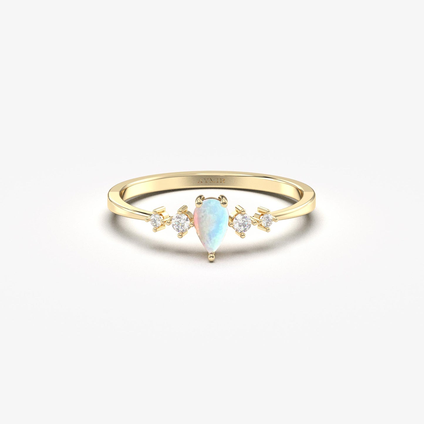 10K Gold Pear Opal Ring - 2S123OPL