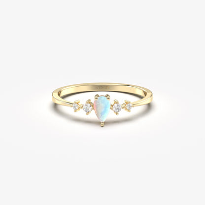 10K Gold Pear Opal Ring - 2S123OPL