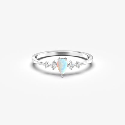 10K Gold Pear Opal Ring - 2S123OPL