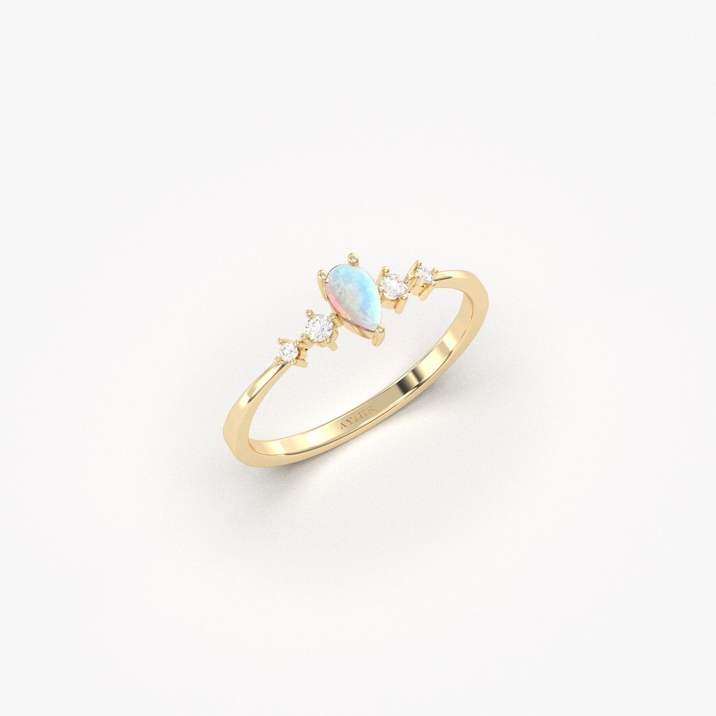10K Gold Pear Opal Ring - 2S123OPL