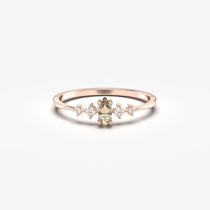 18K Gold Zultanite and Diamond Ring - 2S124ZUL