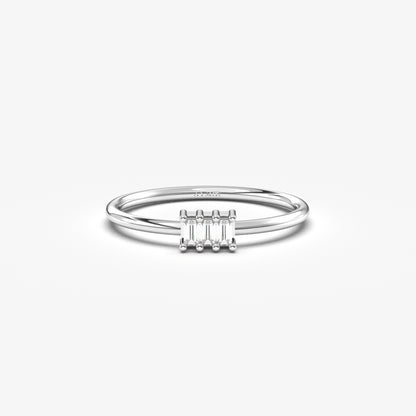 18K Gold Baguette Ring - 2S128