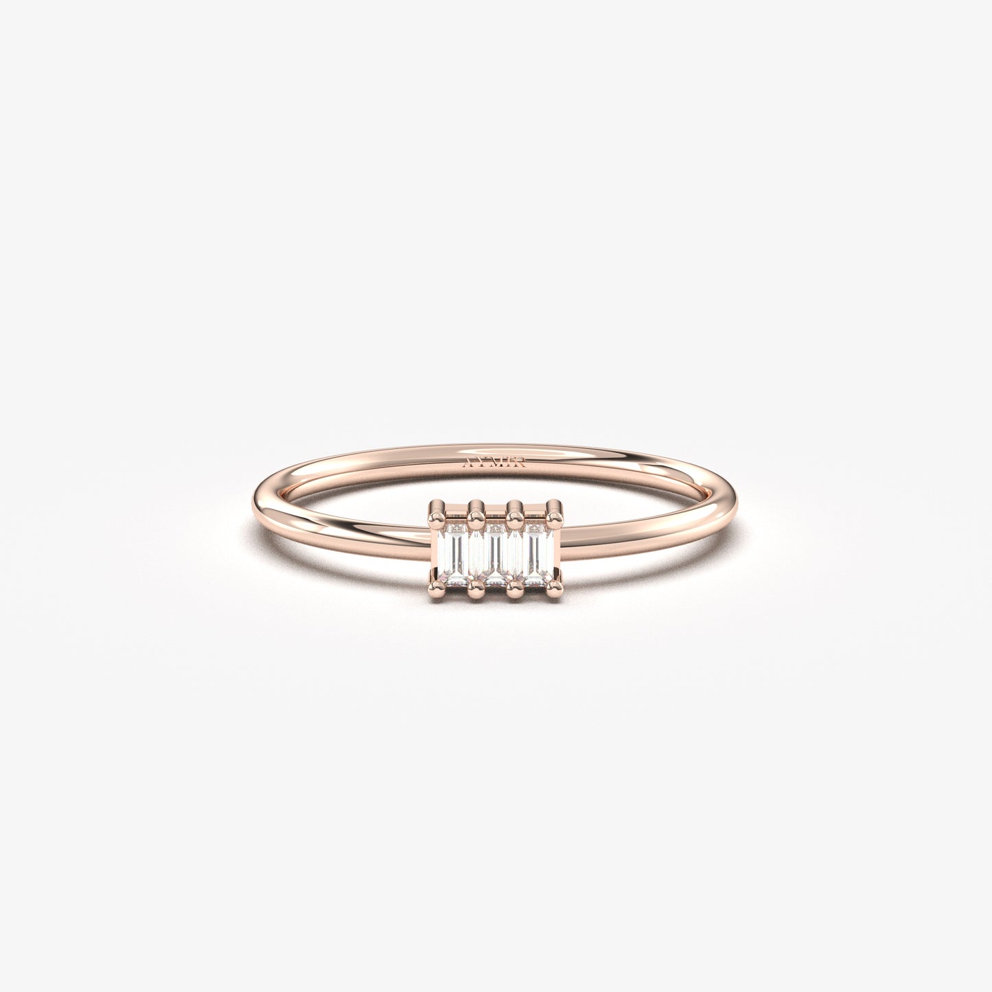 18K Gold Baguette Ring - 2S128