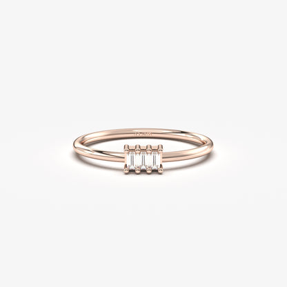 18K Gold Baguette Ring - 2S128
