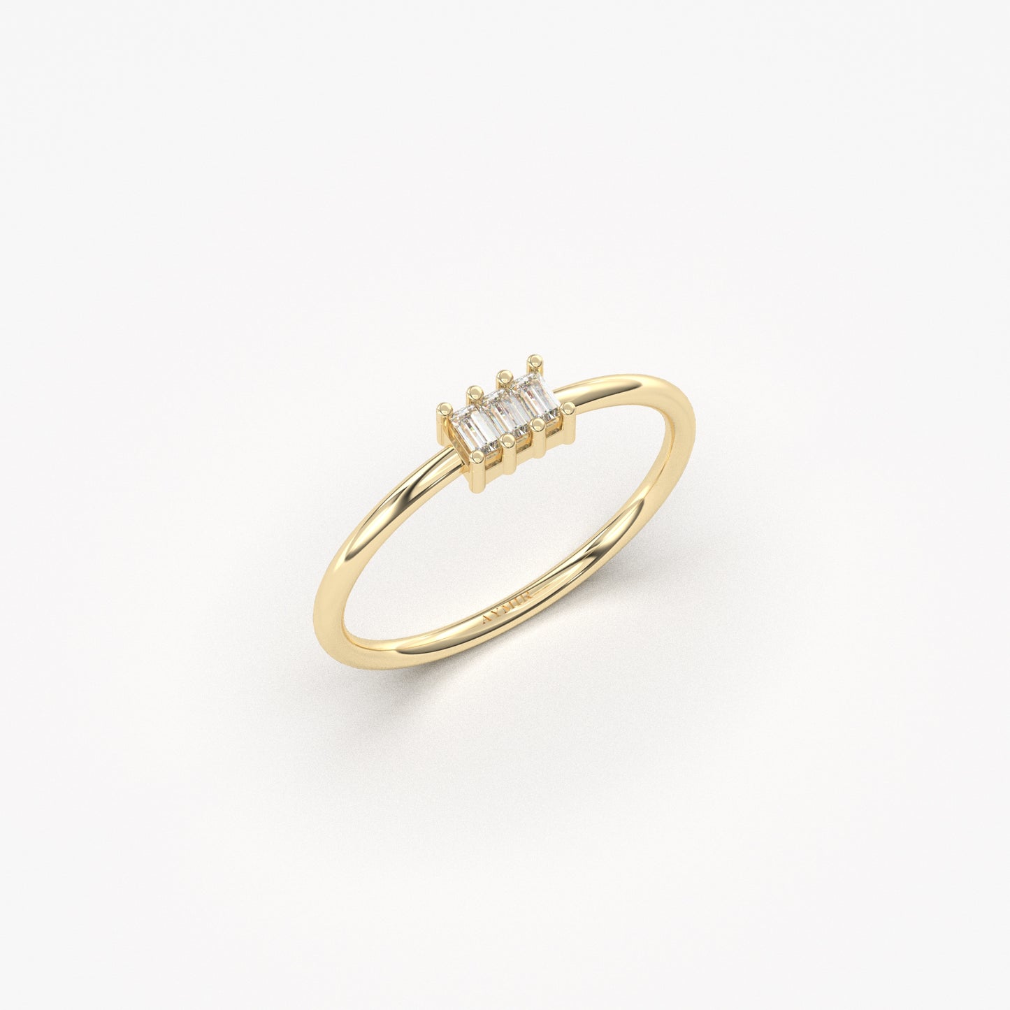 18K Gold Baguette Ring - 2S128