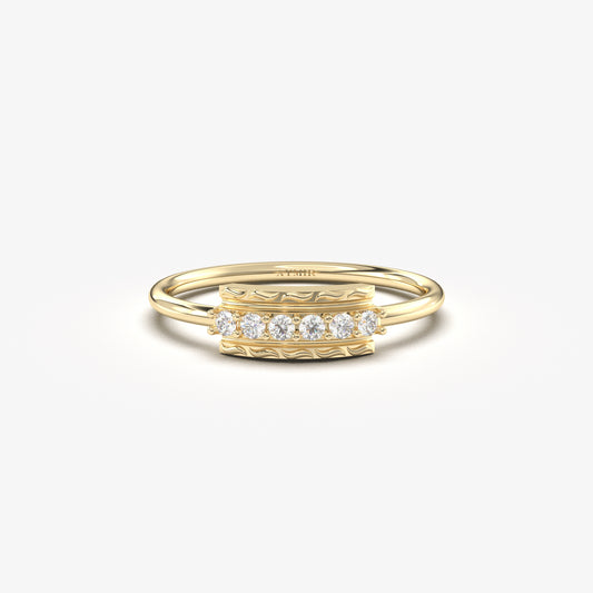 14K Solid Gold Diamond Ring - 2S134