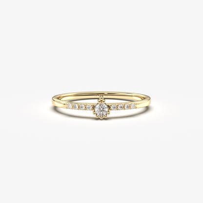 10K Gold Stack Diamond Ring - 2S138