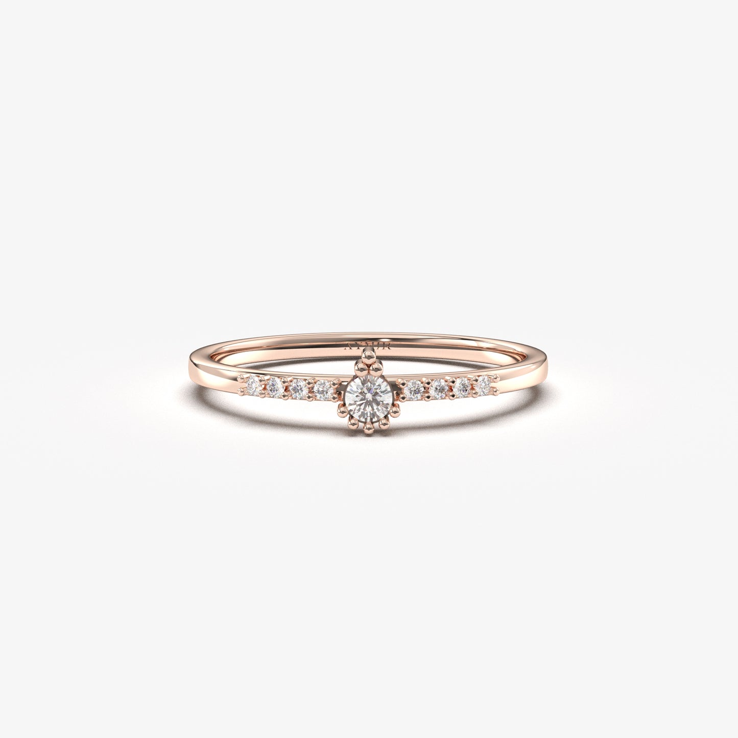 10K Gold Stack Diamond Ring - 2S138
