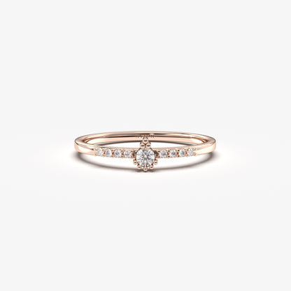 10K Gold Stack Diamond Ring - 2S138