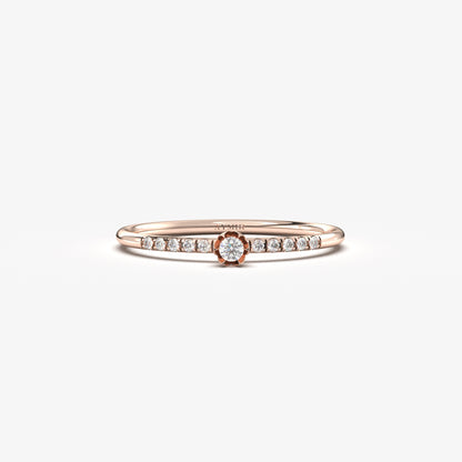 10K Elegant Thin Gold Ring - 2S141