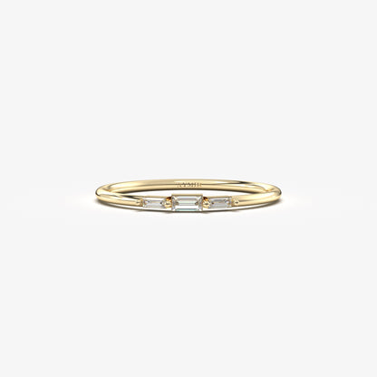 10K Gold Mini Baguette Ring - 2S159