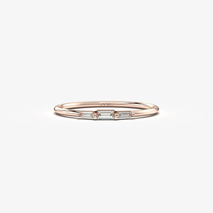 10K Gold Mini Baguette Ring - 2S159