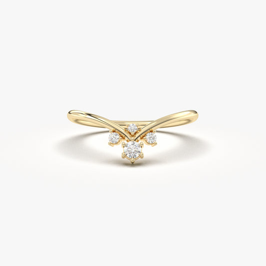 14K Stacking Curve Gold Ring - 2S163