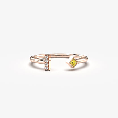 14K Gold Open Citrine Ring - 2S174CIT
