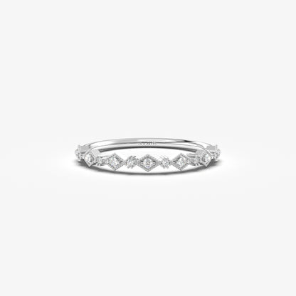 10K Gold Tiny Stackable Diamond Ring - 2S17