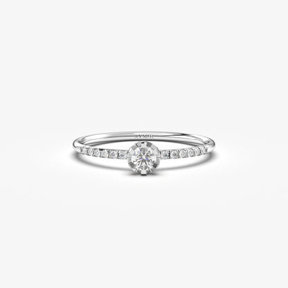 14K Gold Engagement CZ Ring - 2S181