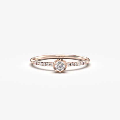 14K Gold Engagement CZ Ring - 2S181
