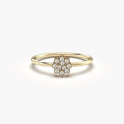 10K Gold Minimalist Seed Diamond Ring - 2S182