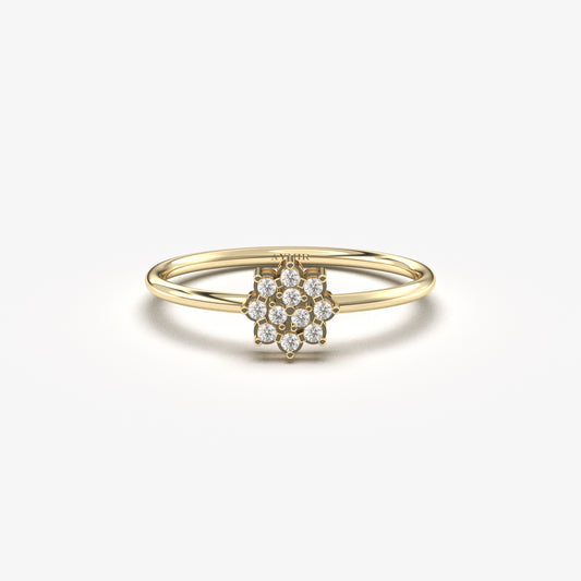 10K Gold Minimalist Seed Diamond Ring - 2S182