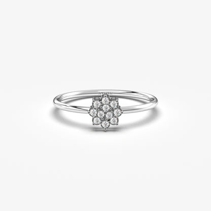10K Gold Minimalist Seed Diamond Ring - 2S182
