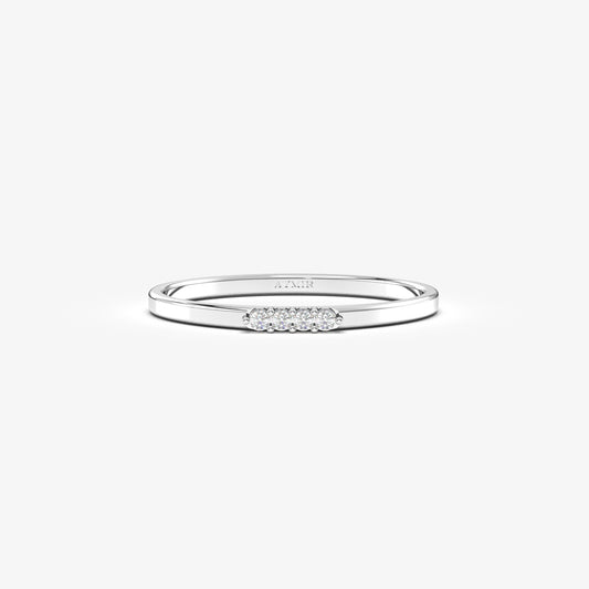 10K Delicate 4 Stone Gold Ring - 2S191