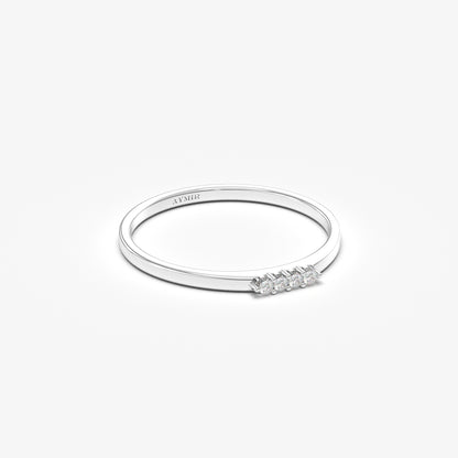 10K Gold 4 Stone Diamond Ring - 2S191