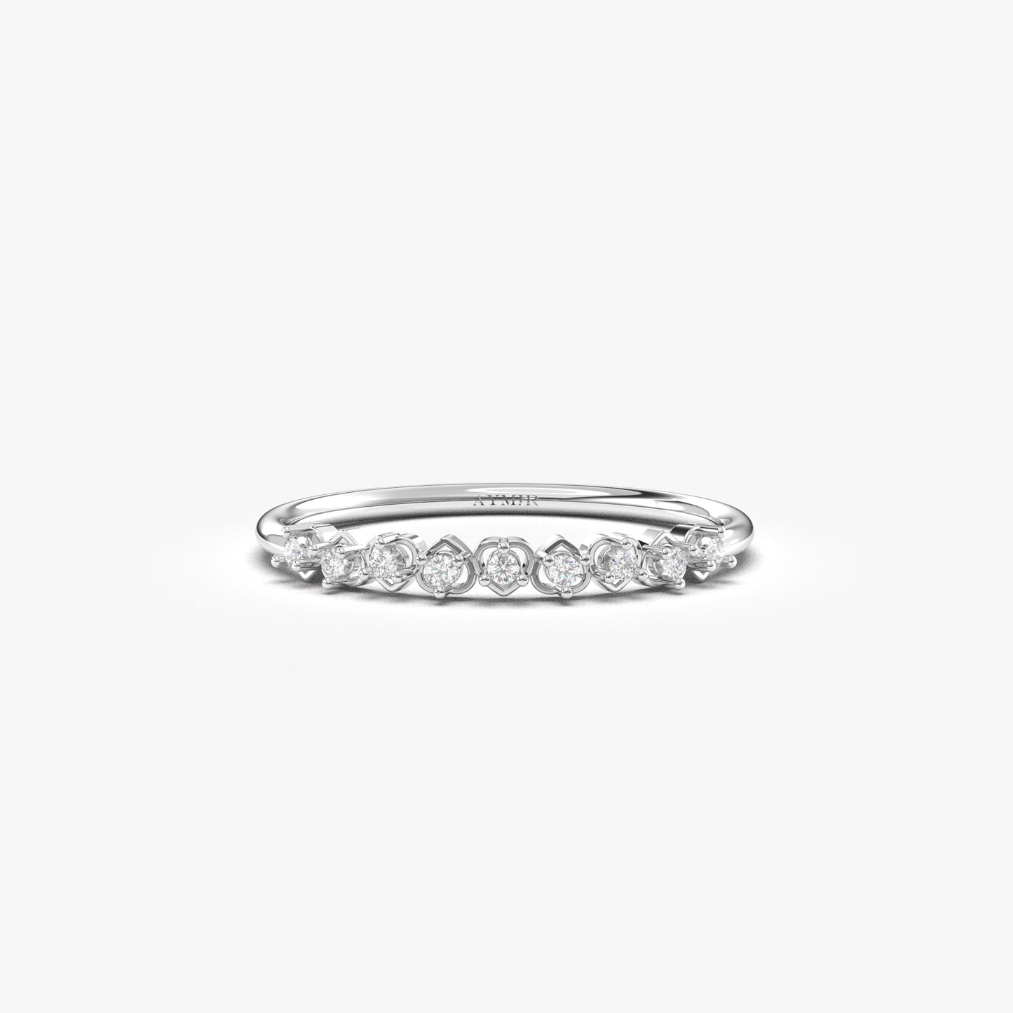 10K Gold Minimalist Heart Diamond Ring - 2S192