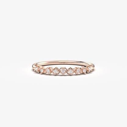 10K Gold Minimalist Heart Diamond Ring - 2S192