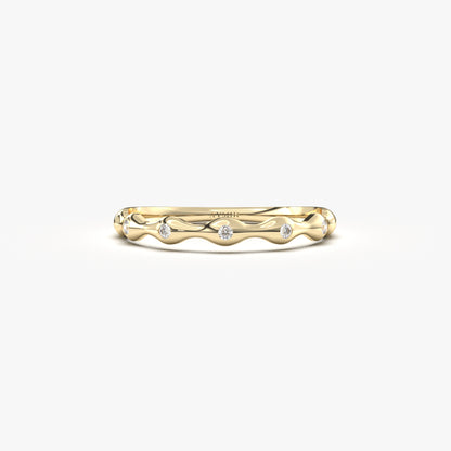 18K Gold Unique Wedding Diamond Ring - 2S203DIA