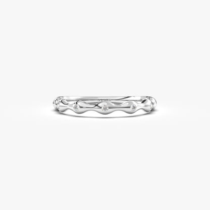 18K Gold Unique Wedding Diamond Ring - 2S203DIA