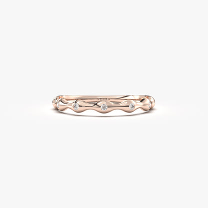18K Gold Unique Wedding Diamond Ring - 2S203DIA