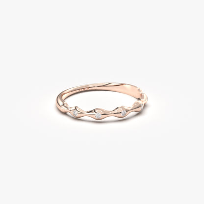 18K Gold Unique Wedding Diamond Ring - 2S203DIA