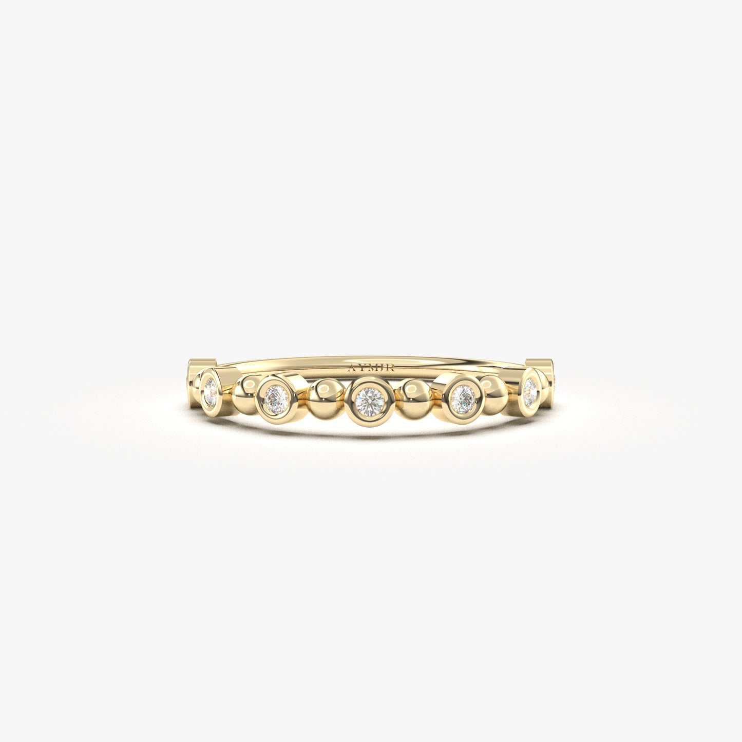 14K Gold Bubble Stack Diamond Ring - 2S211DIA