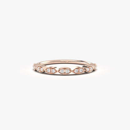10K Gold Thin Wedding Ring - 2S21DIA