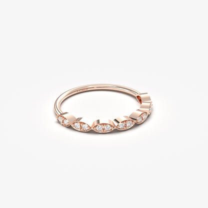 10K Gold Thin Wedding Ring - 2S21DIA