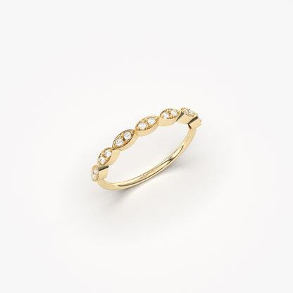 10K Gold Thin Wedding Ring - 2S21DIA