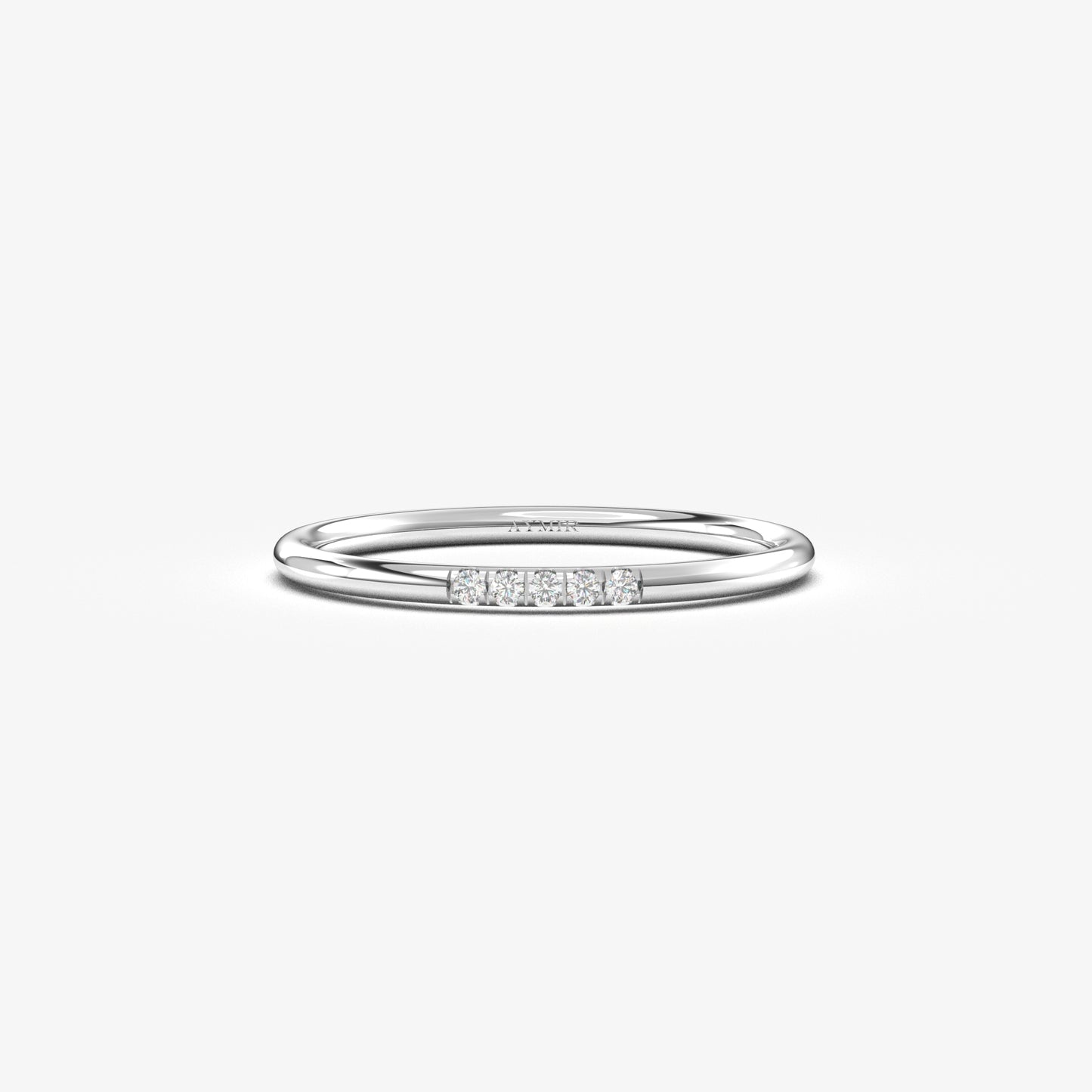 10K Gold Minimalist Thin Diamond Ring - 2S40