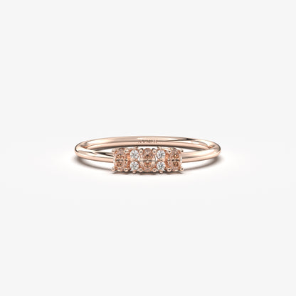 14K Gold Unique Oval Champagne and Diamond Ring - 2S46CHAMP